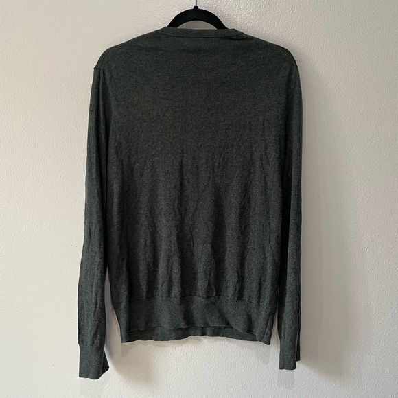 BANANA REPUBLIC LUXURY BLEND- Dark Green V Neck Sweater Size L - Picture 2 of 4